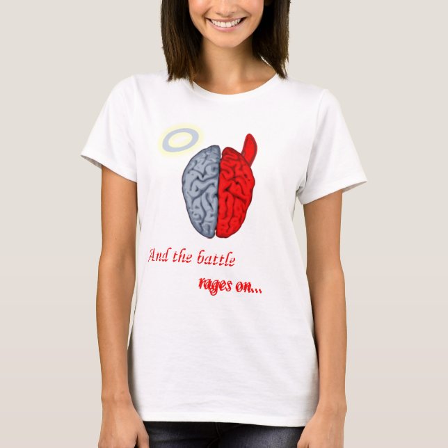 Camiseta E a batalha continua (bom vs Mau) (Frente)