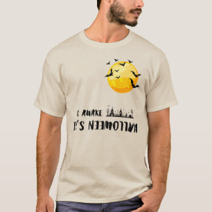 Camiseta É a camisa-T de fonte preta do Halloween