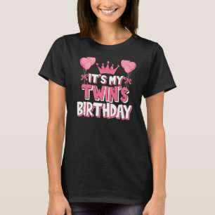 Camiseta É a Celebração de Aniversário do Meu Gêmeo