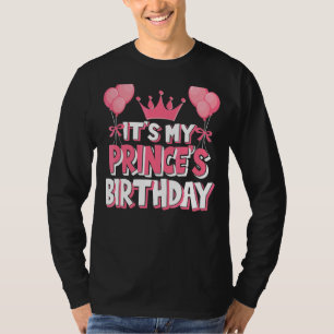 Camiseta É a Celebração de Aniversário do Meu Príncipe