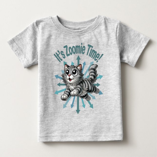 Camiseta É a Cinza de Zoomie por Gato (Frente)