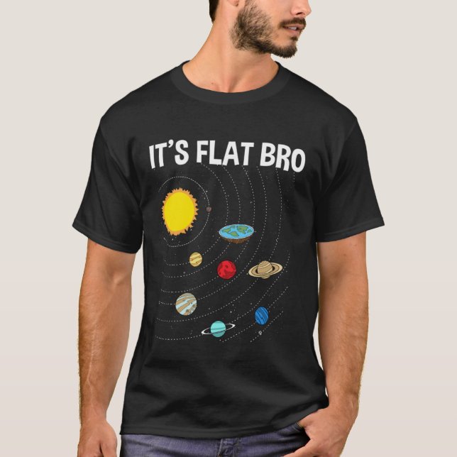 Camiseta É a Conspiração do Mapa da Terra Flat Bro (Frente)