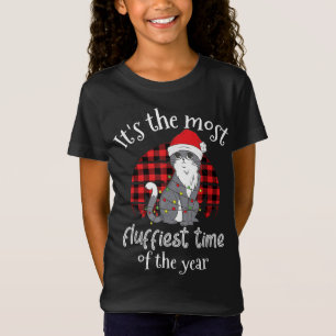 Camiseta É a época mais fluida do ano de Papais noeis Cat