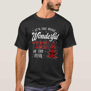 Camiseta É a época mais maravilhosa do ano da Xadrez vermel