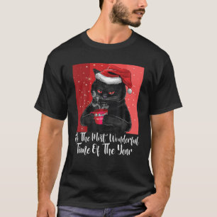 Camiseta É a época mais maravilhosa do ano do gato negro