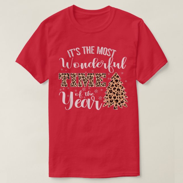 Camiseta É A Época Mais Maravilhosa Do Ano Leopard Tr (Frente do Design)