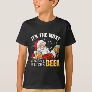 Camiseta É a época mais maravilhosa para um Natal de cervej