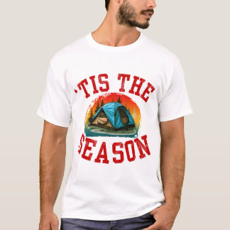 Camiseta é a época presente de acampamento caminhada férias
