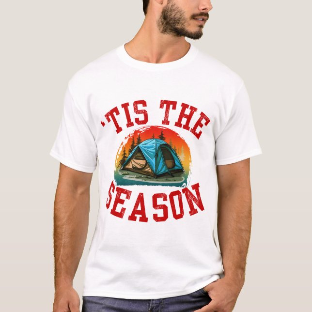 Camiseta é a época presente de acampamento caminhada férias (Frente)