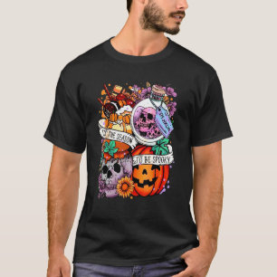 Camiseta É a estação para ser esqueleto esquelético de cabe