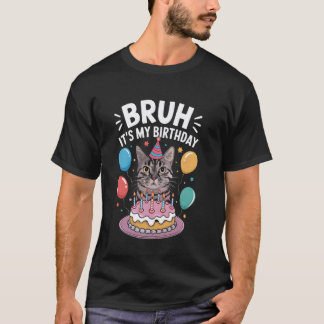 Camiseta É a Festa de Aniversário Tema de Gato Celebração d