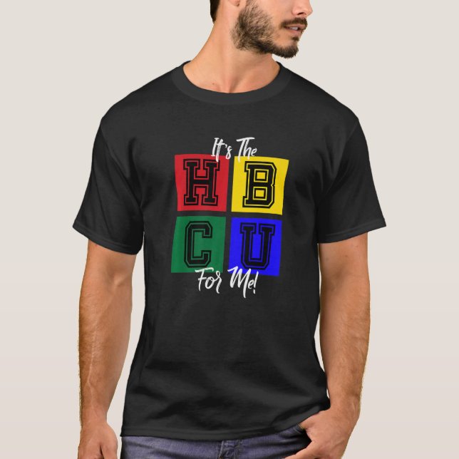 Camiseta É A HBCU Para Mim Blocos Letterman (Frente)