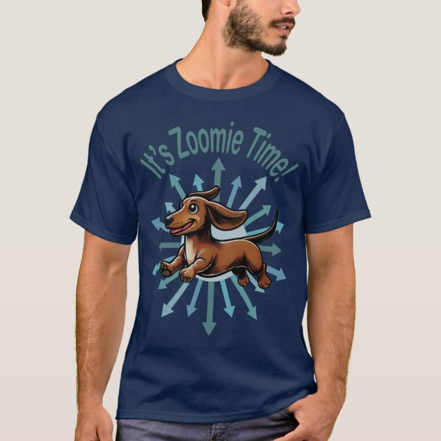 Camiseta É a Hora do Zoomie Dachshund (Frente)