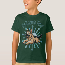 Camiseta É a Hora do Zoomie Pastor Alemão