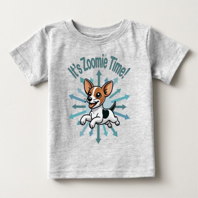 Camiseta É a Hora do Zoomie Rat Terrier (Frente)