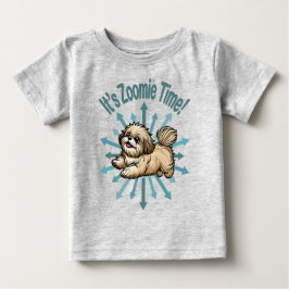 Camiseta É a Hora do Zoomie Shih Tzu
