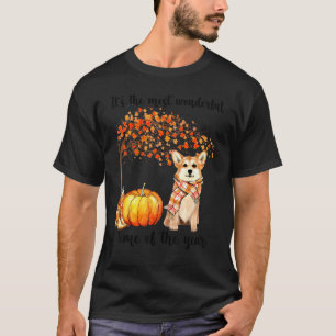 Camiseta É a Mais Maravilhosa Época de Outono Welsh Corgi P