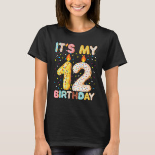 Camiseta É a minha 12 Aniversário Rosquinha Doce de 12 anos