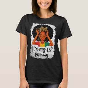 Camiseta É a minha 13 Aniversário de 13 anos Melanina Preta
