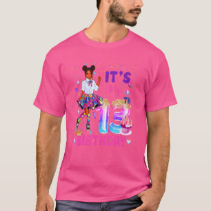 Camiseta É a minha 13 de aniversário africana negra america