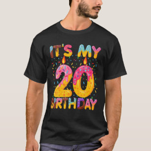 Camiseta É a minha 20 Aniversário Rosquinha Doce de 20 anos