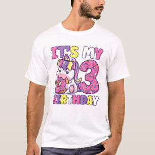 Camiseta É a minha 3ª festa de aniversário Meninas fofas Do