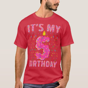 Camiseta É a minha 5 Aniversário Doce Rosquinha de 5 Anos E
