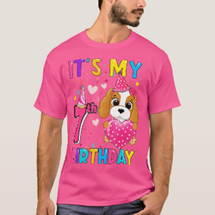 Camiseta É a minha 7 de Aniversário Engraçada Cachorro Aniv