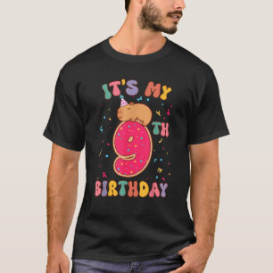 Camiseta É a minha 9ª Rosquinha de aniversário do bebê do C