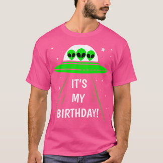 Camiseta É A Minha Alienígena De Aniversário Cute Ufo Navio
