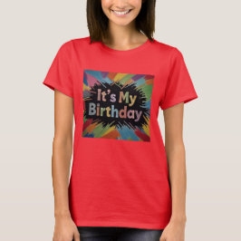 Camiseta É a minha explosão colorida de aniversário
