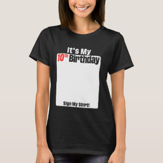 Camiseta É a minha Festa de aniversário de 10 anos de anive