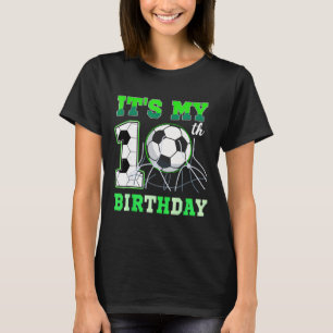 Camiseta É a minha festa de aniversário de futebol de 10 an