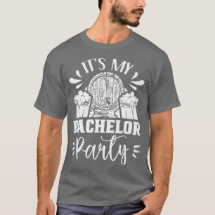 Camiseta É a minha festa de despedida de solteiro Noivo Noi