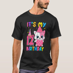 Camiseta É A Minha Gata De Aniversário De 12 Horas, Anivers