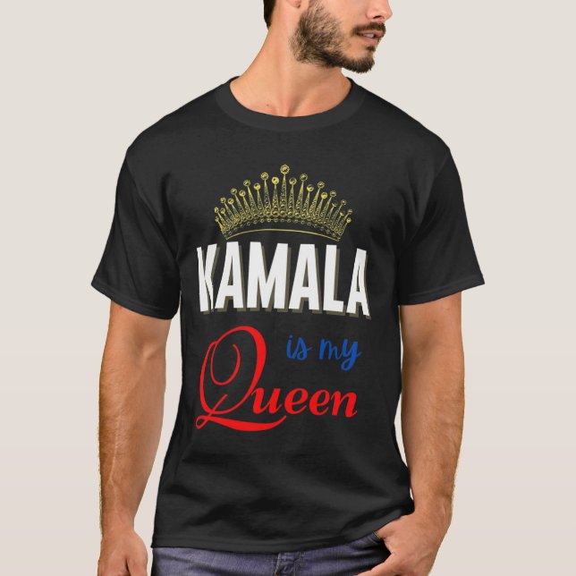 Camiseta É a minha Rainha Kamala Harris V.p. (Frente)