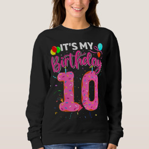 Camiseta É a minha Rosquinha de aniversário de 10 anos Garo