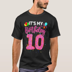 Camiseta É a minha Rosquinha de aniversário de 10 anos Garo