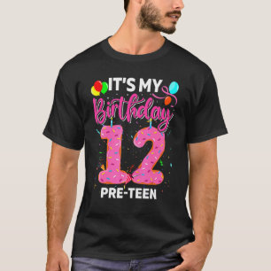 Camiseta É a minha Rosquinha de Aniversário de 12 12 Y