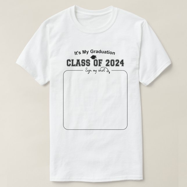 Camiseta É a minha turma de graduação de 2024 - Sinal minha (Frente do Design)