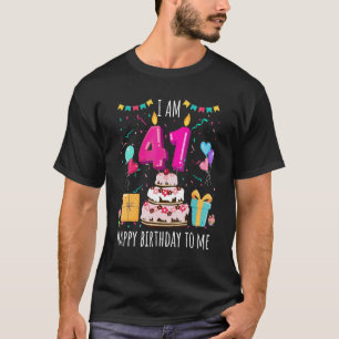 Camiseta É a minha vela de bolos de aniversário de 41 ruas 