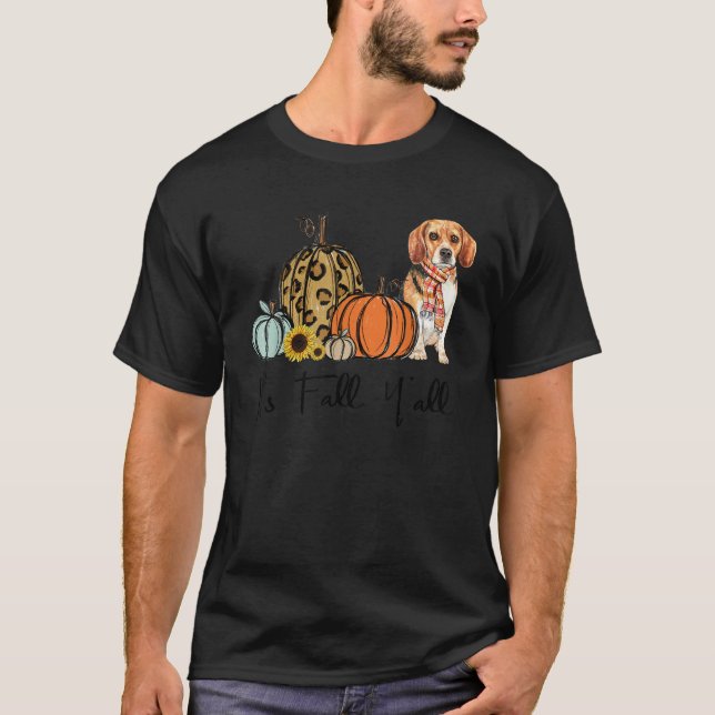 Camiseta É a Queda de um Cachorro Amarelo Cachorro Leopardo (Frente)