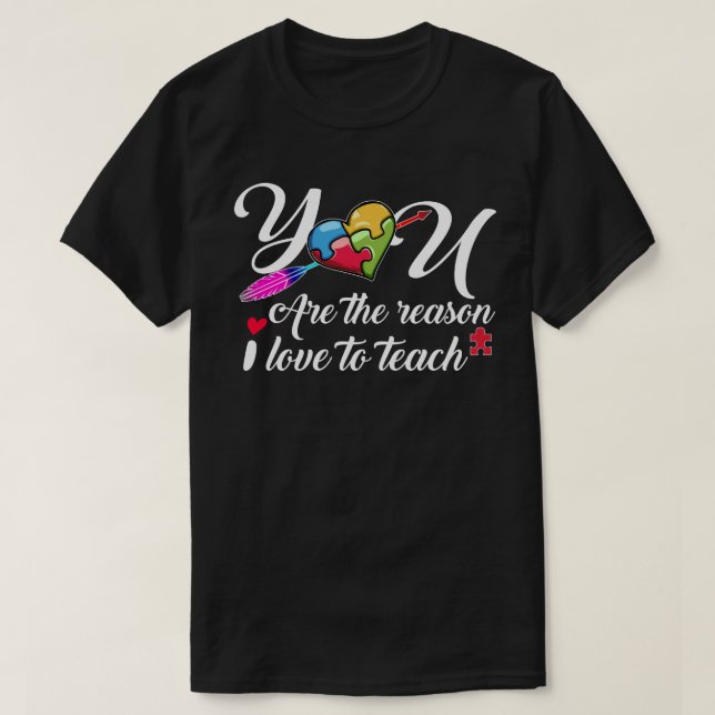 Camiseta É a razão pela qual eu adoro ensinar (Frente do Design)
