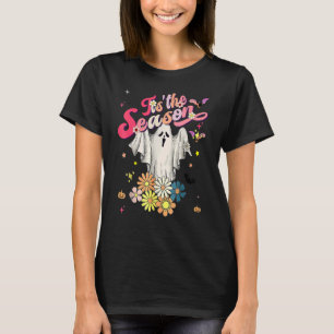 Camiseta É a Temporada Abóbora Boo Hippie de Halloween dos