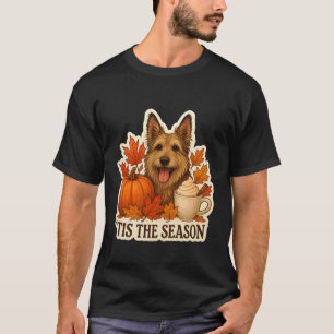 Camiseta É a Temporada Berger Picard Cão Outono Outono Abób