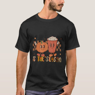 Camiseta É a Temporada da Salsa de Abóbora Diversão Outono