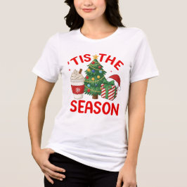 Camiseta É a Temporada de Natal Design de Presente de Café