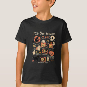 Camiseta É a Temporada Folhas de Abóbora Outono Dia das Bru