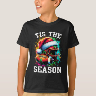 Camiseta É a Temporada Mãe de Futebol Natal Chapéu do Papai