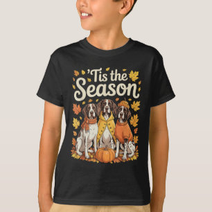 Camiseta É a Temporada Pointer Alemão Inter Outono Abóbora